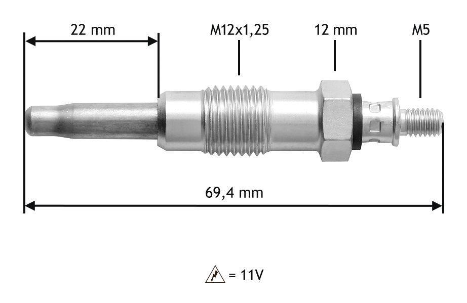 Bougie de préchauffage VALEO ref. 345116
